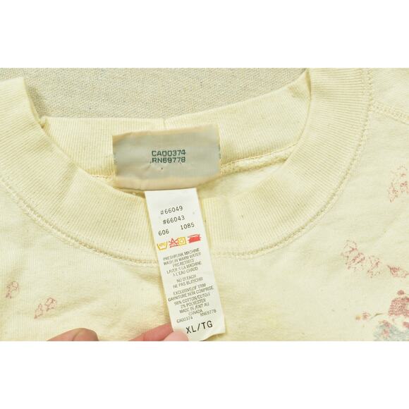 Northern Reflections Men's Vintage Crewneck Sweatshirt Cream Graphic XL Stained - Picture 6 of 8